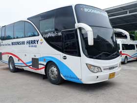 Boonsiri Longtail Bus/Van and Bus for transfers from Koh Sdach to Bangkok